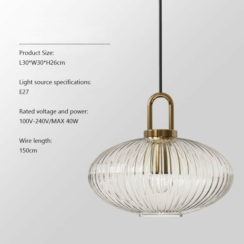 Ocker - Glass Pendant Lamp with Japanese Design