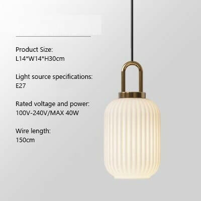 Ocker - Glass Pendant Lamp with Japanese Design