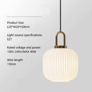 Ocker - Glass Pendant Lamp with Japanese Design