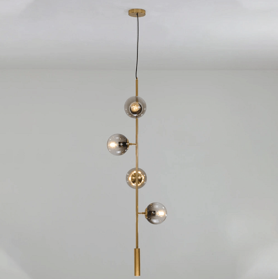 Olive Tree Branch 4 head Vertical Line Chandelier | Bright & Plus.