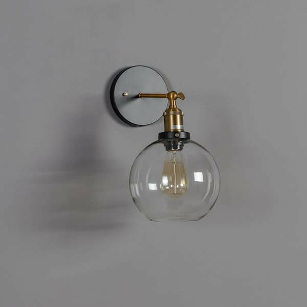 Olivia - Retro Round Glass Wall Light | Bright & Plus.