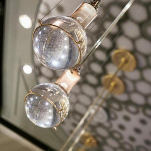 Opal Round Glass Sphere Midcentury Pendant Light | Bright & Plus.
