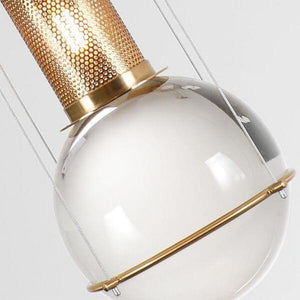 Opal Round Glass Sphere Midcentury Pendant Light | Bright & Plus.