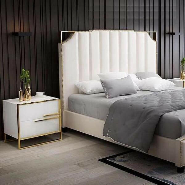 Orly - Two Drawer Modern Nightstand | Bright & Plus.