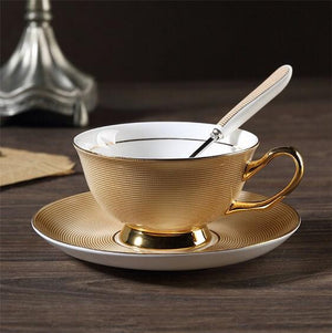 Seoul Luxury Gold Bone China Tea/Coffee Set | Bright & Plus.