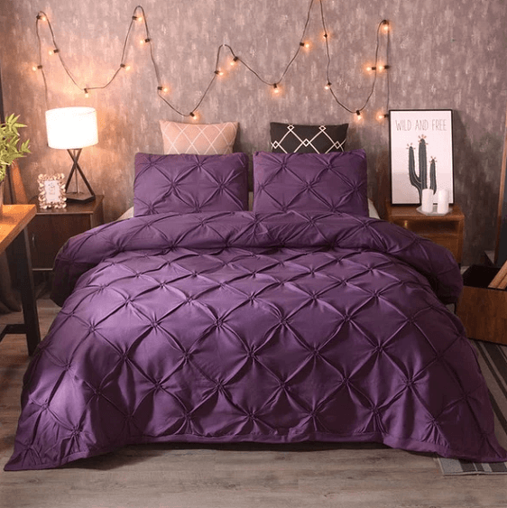 Pinch Pleat 3-Piece Duvet Cover Set | Bright & Plus.