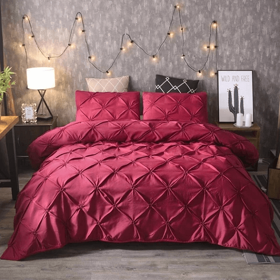 Pinch Pleat 3-Piece Duvet Cover Set | Bright & Plus.