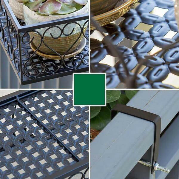 metal balcony hanging planter Poppa - Balcony Railing Hanging Planter