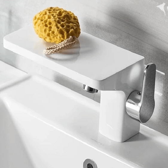 Portia - Porcelain Faucet with Mini Shelf | Bright & Plus.