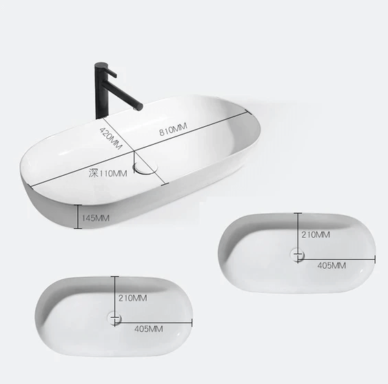 Rene - Modern Rounded Bathroom Sink | Bright & Plus.