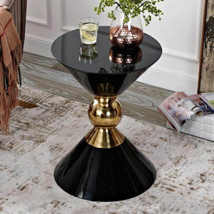 Renzo - Round Hourglass End Table | Bright & Plus.