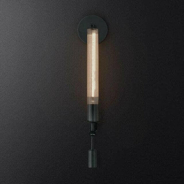 Retro LED Wall Light with Cylindrical Lampshade