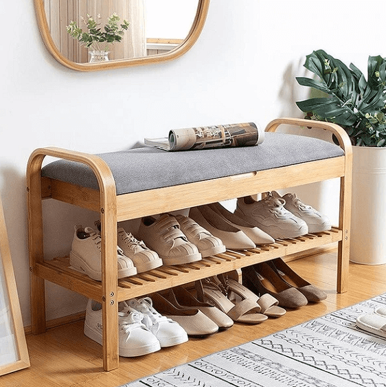 Rilynn - Shoe Rack with Bench | Bright & Plus.
