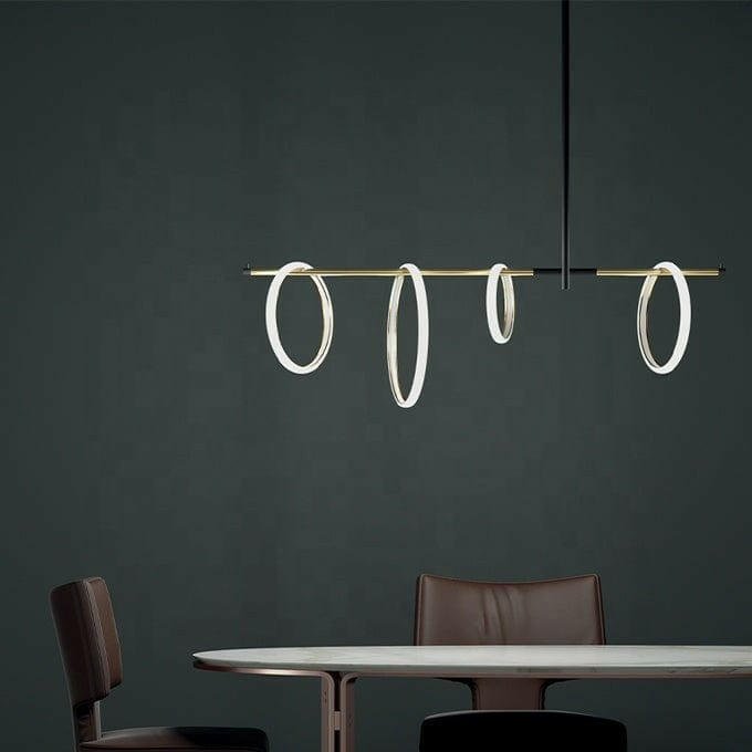 Ring Magnet Side Horizontal Chandelier ( 4 Rings) | Bright & Plus.