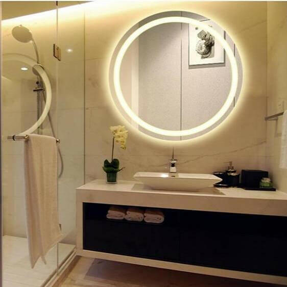 Rosetta - LED Light Frame Round Mirror | Bright & Plus.
