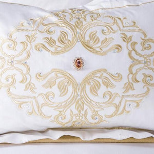 Royal White Egyptian Cotton Duvet Bedding Set | Bright & Plus.