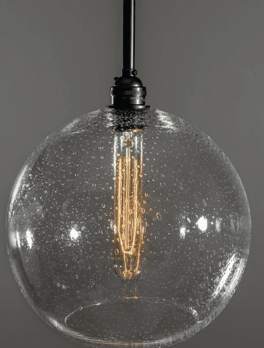 Helmut - Seeded Globe Pendant Light Fixture