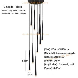 Wi - Conical Tube Black LED | Bright & Plus.