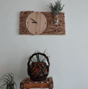 Tempo - Modern Wooden Clock & Vase | Bright & Plus.