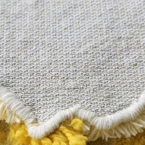 Beautiful Hand Crocheted Wool Rug, 40 Inches in Diameter 