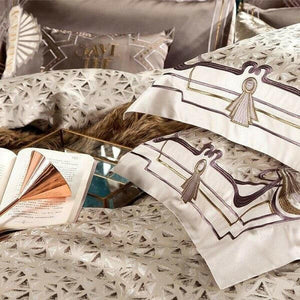 Venora Luxury Jacquard Duvet Cover Set | Bright & Plus.