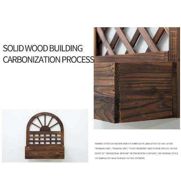 Vintage Wooden Outdoor Farmhouse Wall Planter | Bright & Plus.