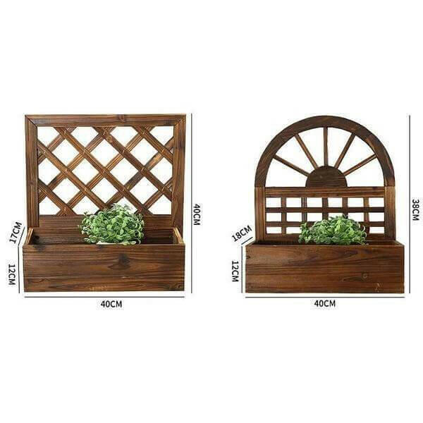 Vintage Wooden Outdoor Farmhouse Wall Planter | Bright & Plus.