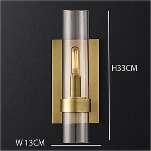 Wall Lamp LED Wall Design with Cylindrical Glass Tube