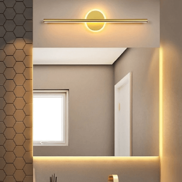 White Gold Bathroom Vanity Mirror Lamp Light | Bright & Plus.