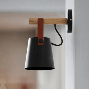 Wooden Lantern Nordic Hanging Wall Lamp | Bright & Plus.