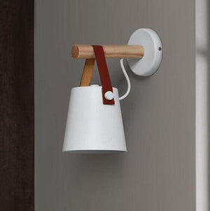 Wooden Lantern Nordic Hanging Wall Lamp | Bright & Plus.