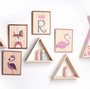 Wooden Triangle Shelf | Bright & Plus.