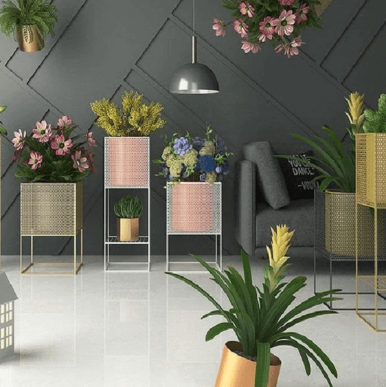 Zane - Modern Nordic Iron Mesh Planter Box | Bright & Plus.