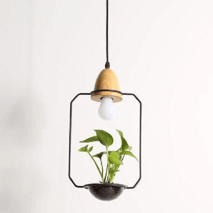 Zox - Modern Nordic Iron Pendant Planter Lamp | Bright & Plus.