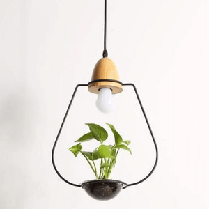 Zox - Modern Nordic Iron Pendant Planter Lamp | Bright & Plus.