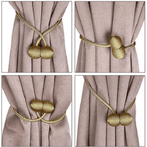 Magnet Buckle Curtain Tieback(1 Pair) | Bright & Plus.